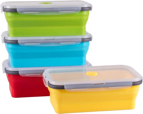 Amazon Dodxoy Silicone Collapsible Food Storage Containers Set Of