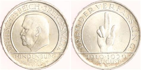 Weimarer Republik Reichsmark A Verfassung Unc Ma Shops