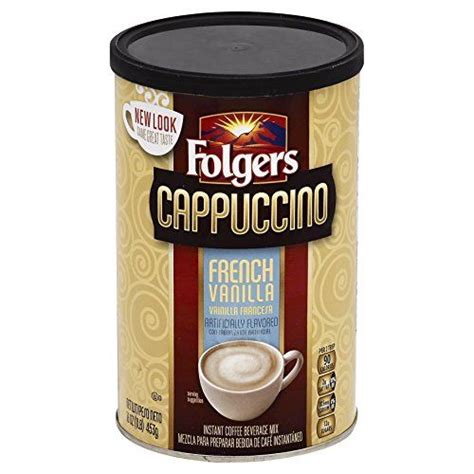 Folgers Cappuccino French Vanilla Instant Coffee Beverage Mix 16