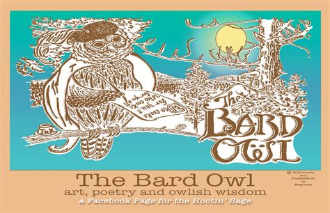 The Bard Owl Barred Owl Art Print Of Pen And Ink Etsy