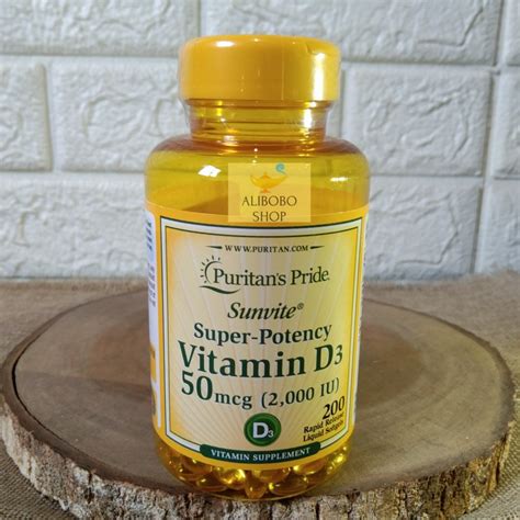 Jual PURITANS PRIDE VITAMIN D3 50MCG 2000 IU 200 SOFTGELS Shopee