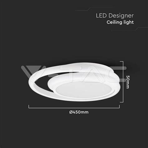 Led Ceiling Lamps W Led Designer Ceiling Light White Double Round K