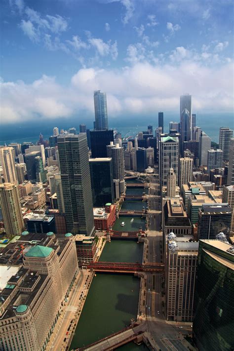 Aerial Downtown Chicago River Joeybls Photography An Aerial Photo