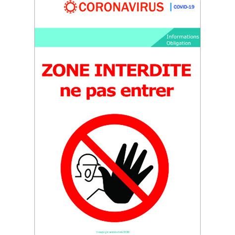 Panneau D Affichage Zone Interdite Signal Tique Format A Disp