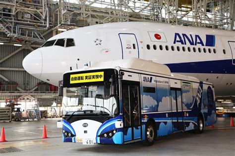 オリンピックに実用化は間に合うか Anaとsbドライブが羽田空港で「大型の自動運転evバス」を実証実験（auto Messe Web