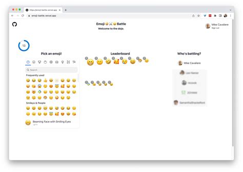 GitHub - mcavaliere/emoji-battle