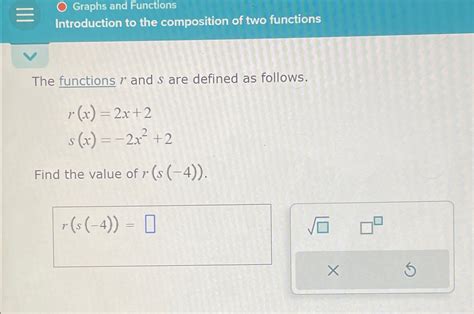 Solved Graphs And Functionsintroduction To The Composition