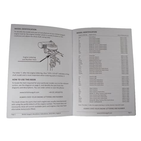 British Seagull Outboard Forty And Century Series Spares Book Sheridan