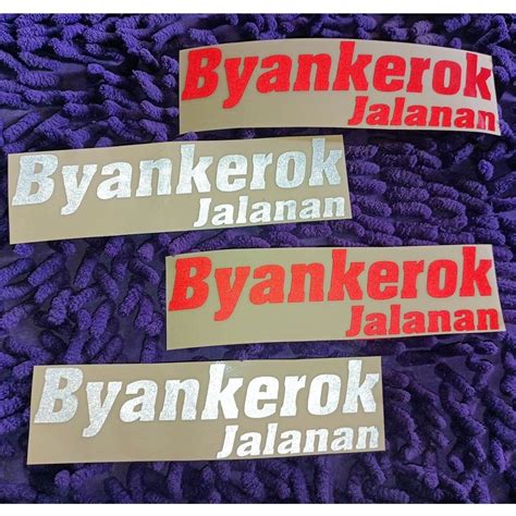 Jual Stiker Motor Tulisan Byankerok Jalanan Cutting RX King Stiker