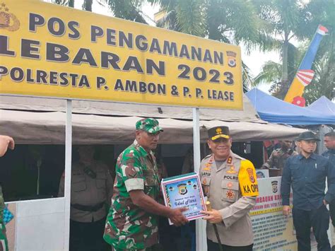 Kapolda Maluku Pangdam Pattimura Cek Pos Pengamanan Lebaran