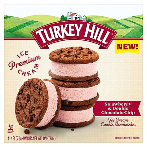 Turkey Hill Strawberry And Double Chocolate Chip Premium Ice Cream Cookie