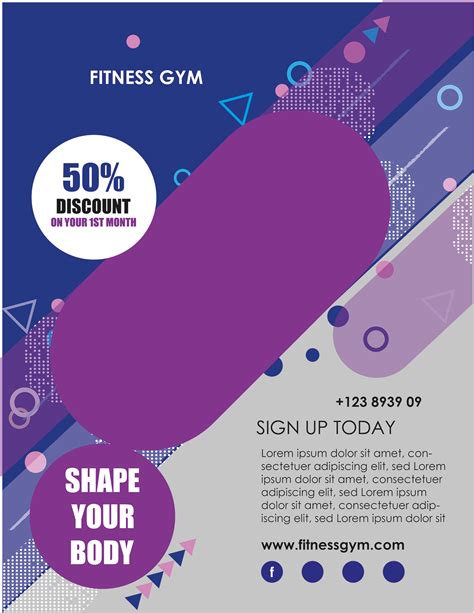 Fitness Flyer Design Template on Behance