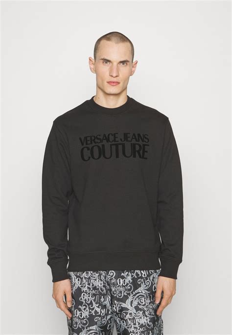 Versace Jeans Couture Logo Flock Felpa Blacknero Zalandoit