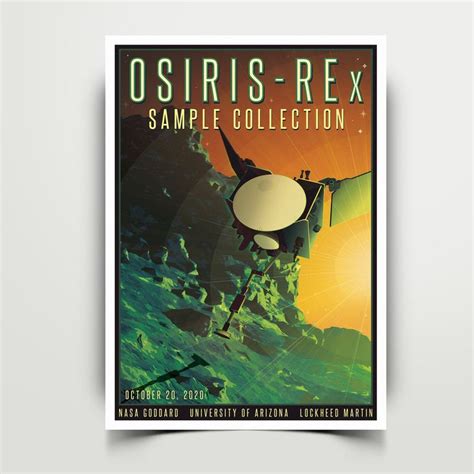 An Old Poster Advertising The Osiris Rex Sample Collection