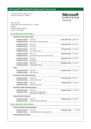 Microsoft Transcript | PDF