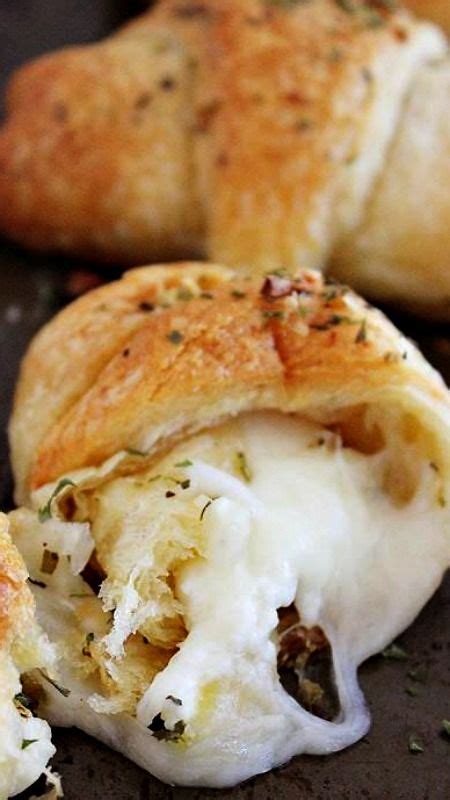 Cheesy Stuffed Garlic Butter Crescent Rolls Recipe Recipes Cooking