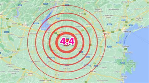 Cronaca DIRETTA TERREMOTO VENETO Trema Il NORD ITALIA Forte SCOSSA A