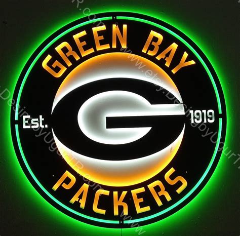 GREEN BAY PACKERS, Led Desing Wall Decor, Packers, Metal Packers - Etsy