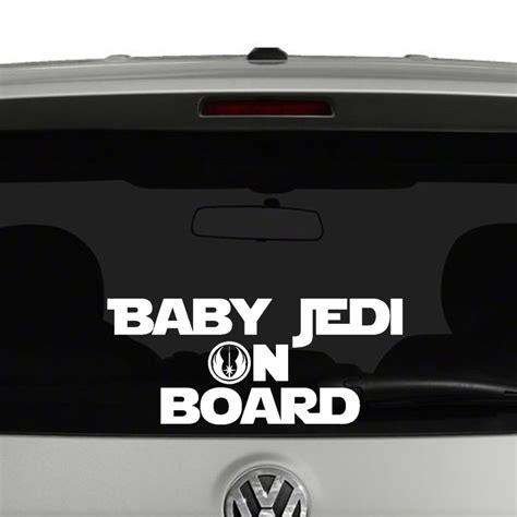 Baby Jedi On Board Vinyl Decal Cosmic Frogs Vinyl