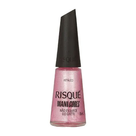 Esmalte Rosa Risqu Manicores N O Esquece Do Gritti Met Lico Ml M O