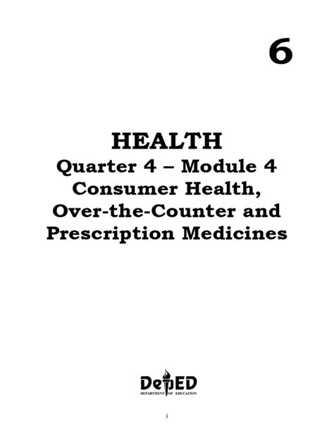 Health 6 Q4 Module 4 Final 1 Pdf Over The Counter Drug