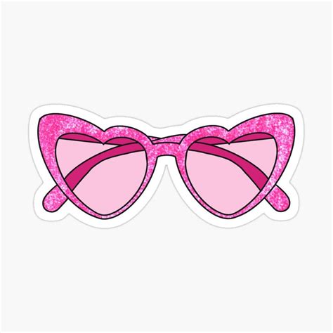 Sparkly Glasses Sticker For Sale By Madelyn Davidson Barbie Decorations Barbie Birthday