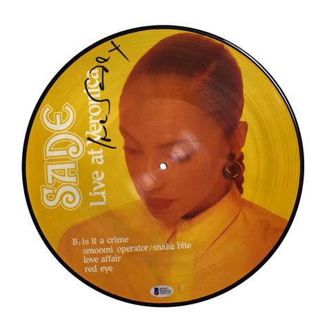 Sade Adu Picture Disc Album Lp Certified Authentic Beckett Bas Coa