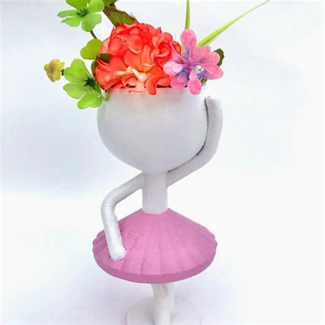 T L Charger Fichier Stl Pot De Fleurs Ballerine Design Pour