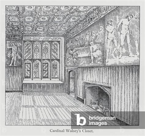 Image Of Cardinal Wolsey S Closet Hampton Court Palace Engraving By