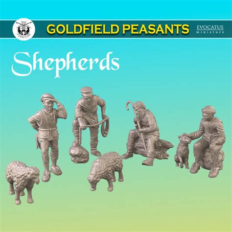 Shepherds Villagers Miniature Set For Dnd Dungeons And Dragons