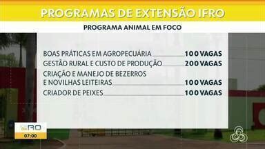 Bom Dia Amazônia RO Ifro oferta cursos gratuitos em Ariquemes