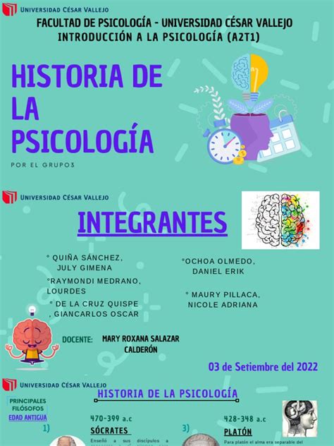 Historia De La Psicología Principales Filósofos Y Científicos Pdf Sicología Mente