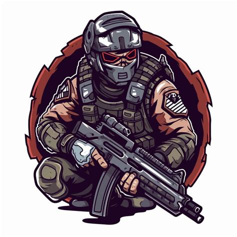 Vektor Soldat Illustration Premium Vektor