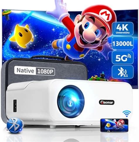 Vidéoprojecteur 13000 Lumens 5G WiFi Bluetooth Projecteur 4K Supporté