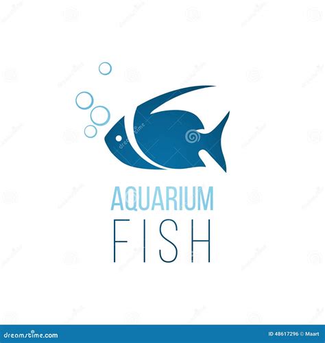 Molde Do Logotipo Dos Peixes Do Aquário Ilustração do Vetor