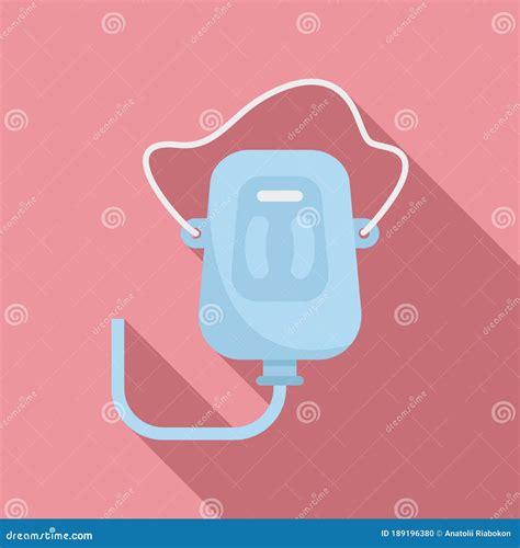 Plastic Anesthesia Mask Icon, Flat Style Stock Vector - Illustration of ...