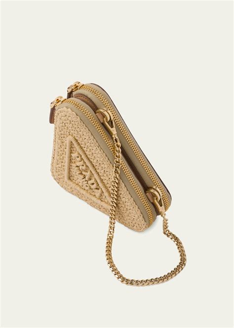 Prada Mini Triangle Raffia Top Handle Bag Bergdorf Goodman