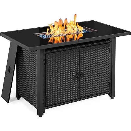 Yaheetech 43 In Outdoor Propane Fire Pit 50 000 BTU Gas Fire Pit Table