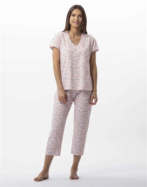 Pyjama Pantacourt En Coton Angie Multico Lingerie Le Chat