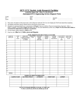 Fillable Online Narf Vcu Seqorderform Doc Narf Vcu Fax Email Print