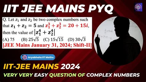 EASY JEE Main 2024 Complex Number Question JEE Mains Complex