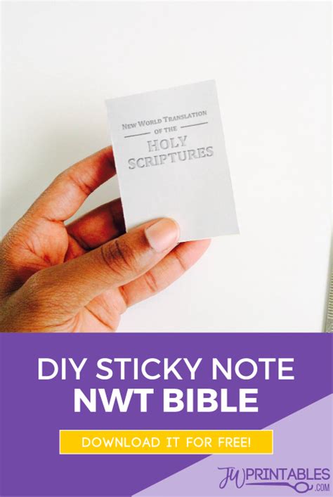 Diy Sticky Note Nwt Bible Jw Printables Jw Convention Gifts