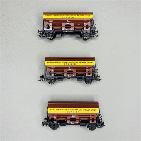 Coffret de 3 wagons à toit pivotant Tdgs DB Ep IV MARKLIN 46335