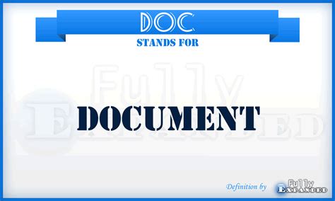 document meaning definition