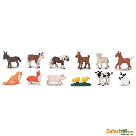 Farm Babies Toob Hand Painted Toy Miniature Figurines Set Of 12