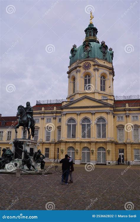 Berlin, Germany: Schloss Charlottenburg and the Statue of Friedrich Wilhelm Editorial ...