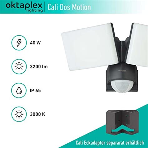 Oktaplex Lighting Led Strahler Mit Bewegungsmelder Au En