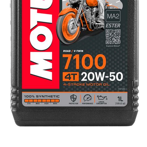 Motometa Detalles Aceite Para Motocicleta 4T 1L 20w50 7100 Sintetico Motul