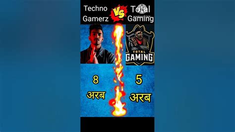 Techno Gamerz 🆚 Total Gaming Shorts Youtube