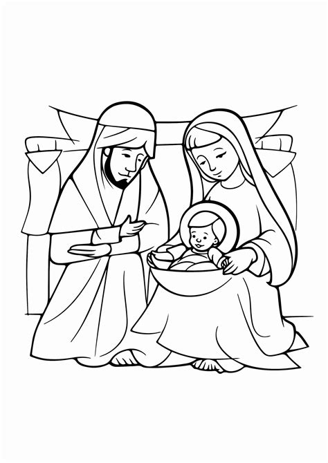 Nativity Scene Coloring Page - Etsy